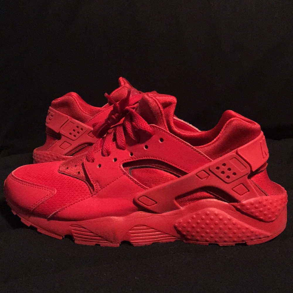 Red Nike Huarache sneakers